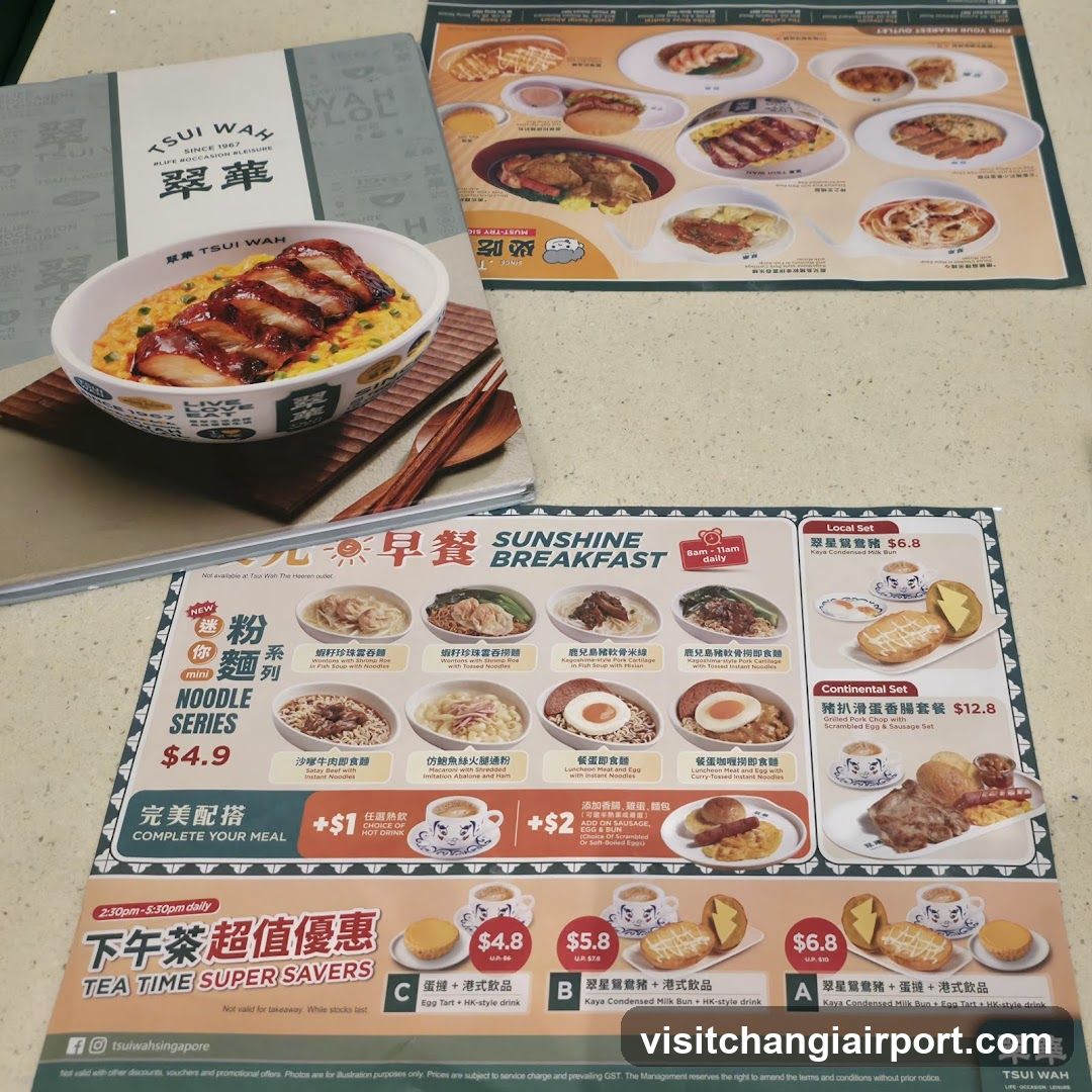 TSUI WAH Breakfast Menu Spread