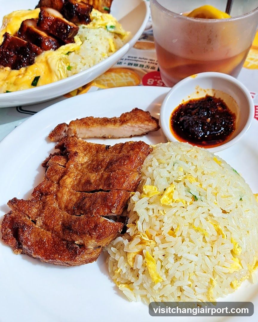 Fried Rice and Pork Plate with Sauce