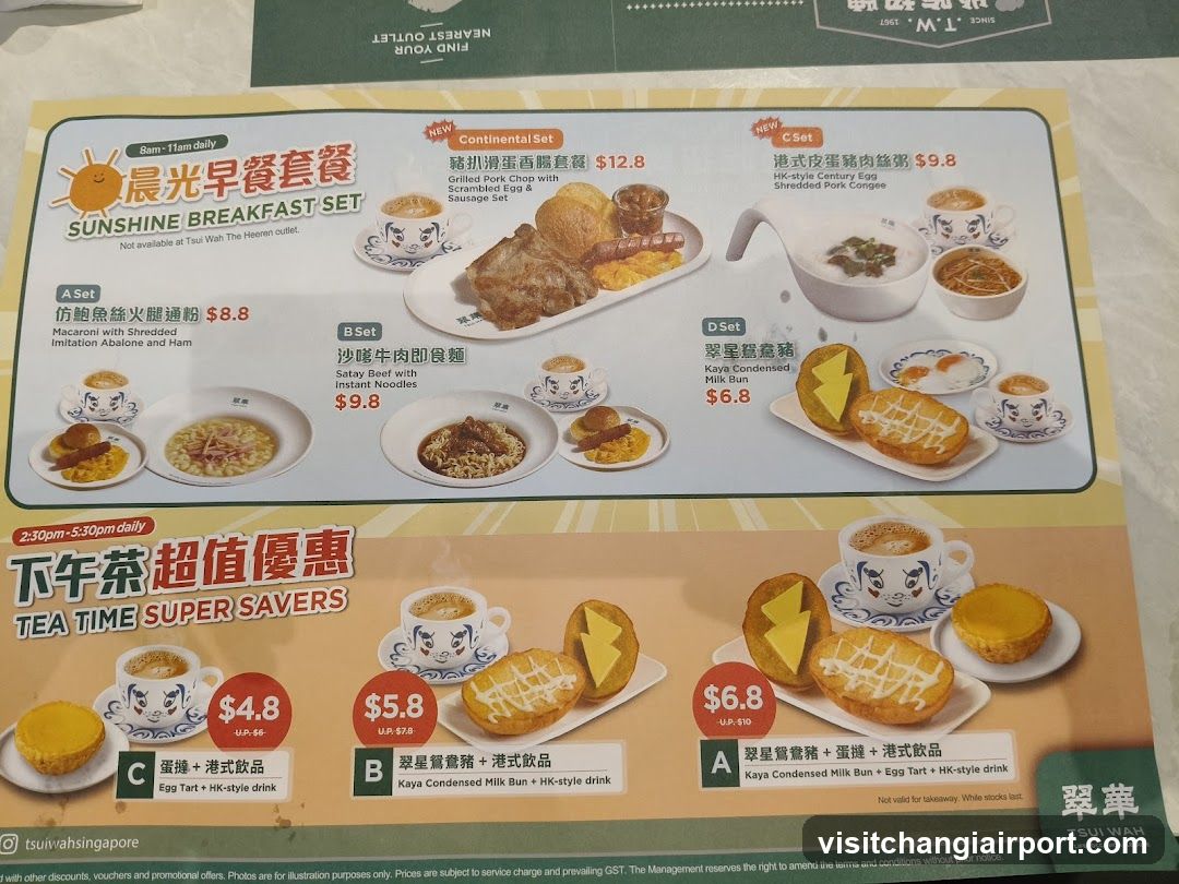 Sunshine Breakfast Set & Tea Time Super Savers Menu