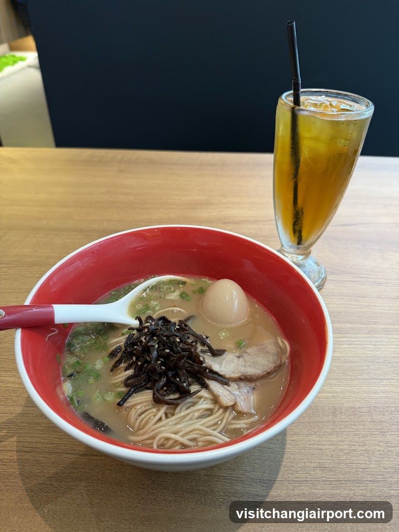 Ramen Bowl with Iced Drink