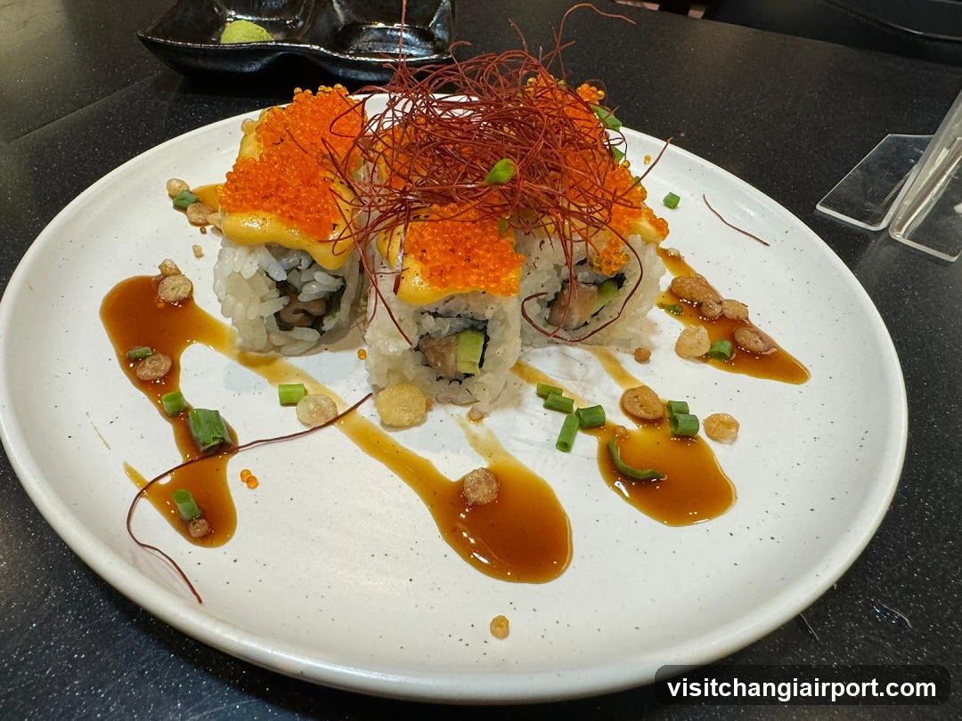 Sushi Roll with Tuna and Roe