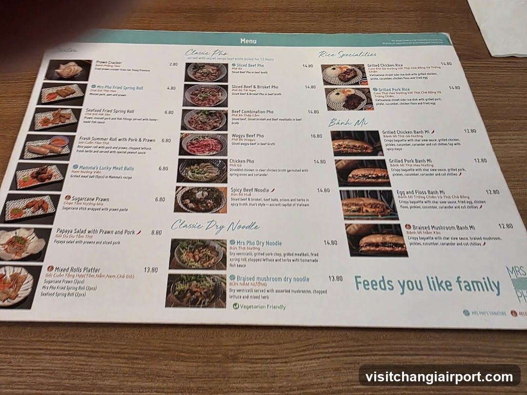 Pho Menu