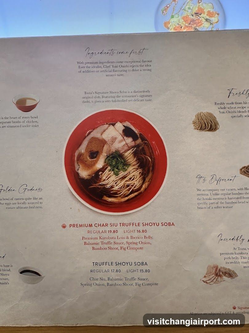 Premium Char Siu Truffle Shoyu Soba Menu Page