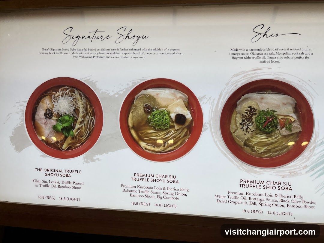 Signature Shoyu & Shio Soba Menu Board