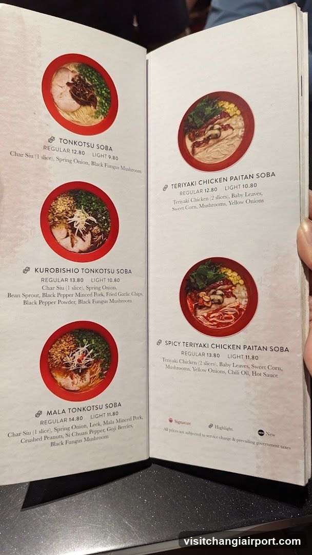 Soba Menu Page