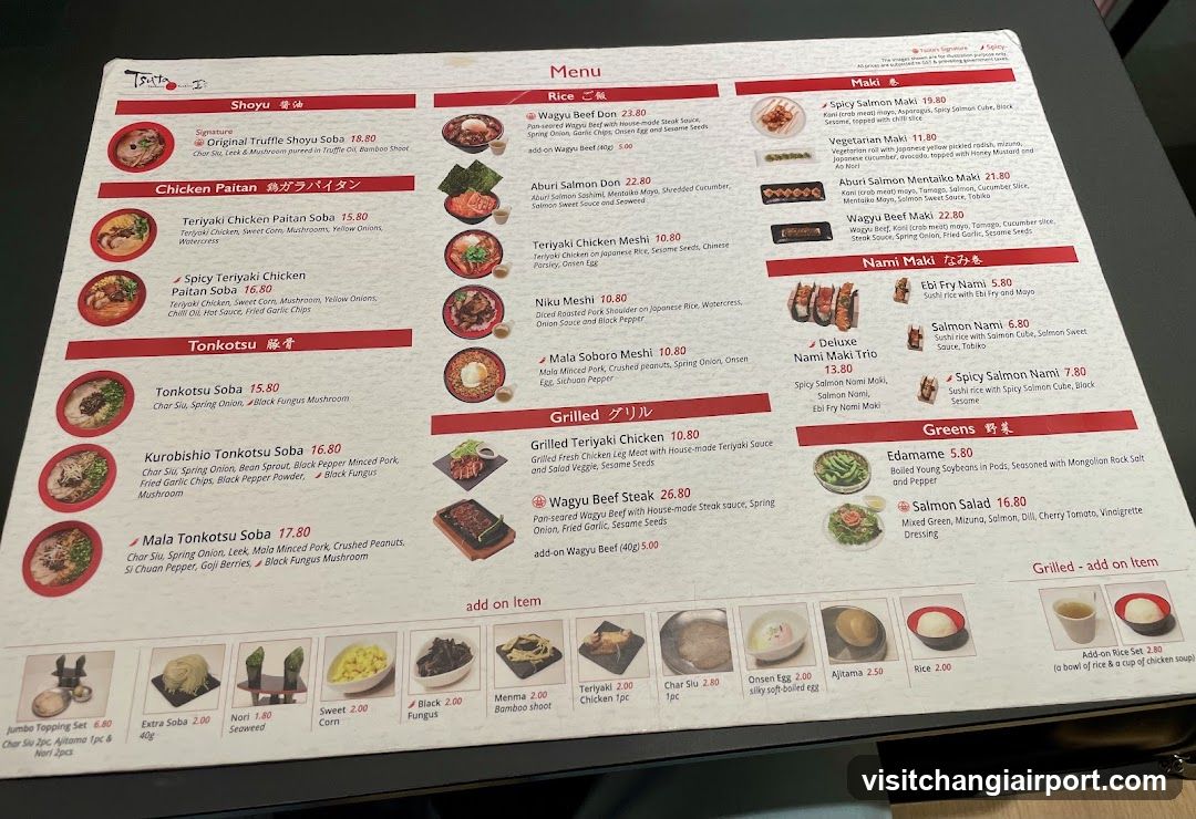 Sushi & Soba Menu