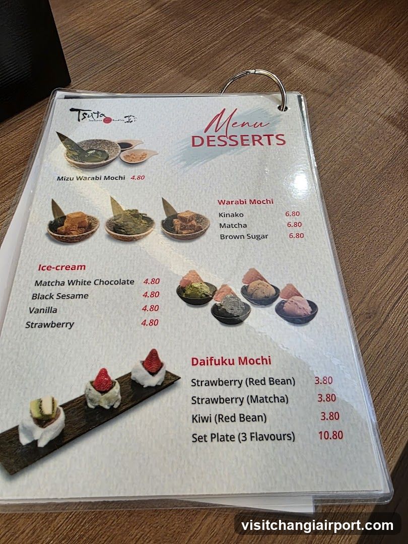 Tatsumi Desserts Menu