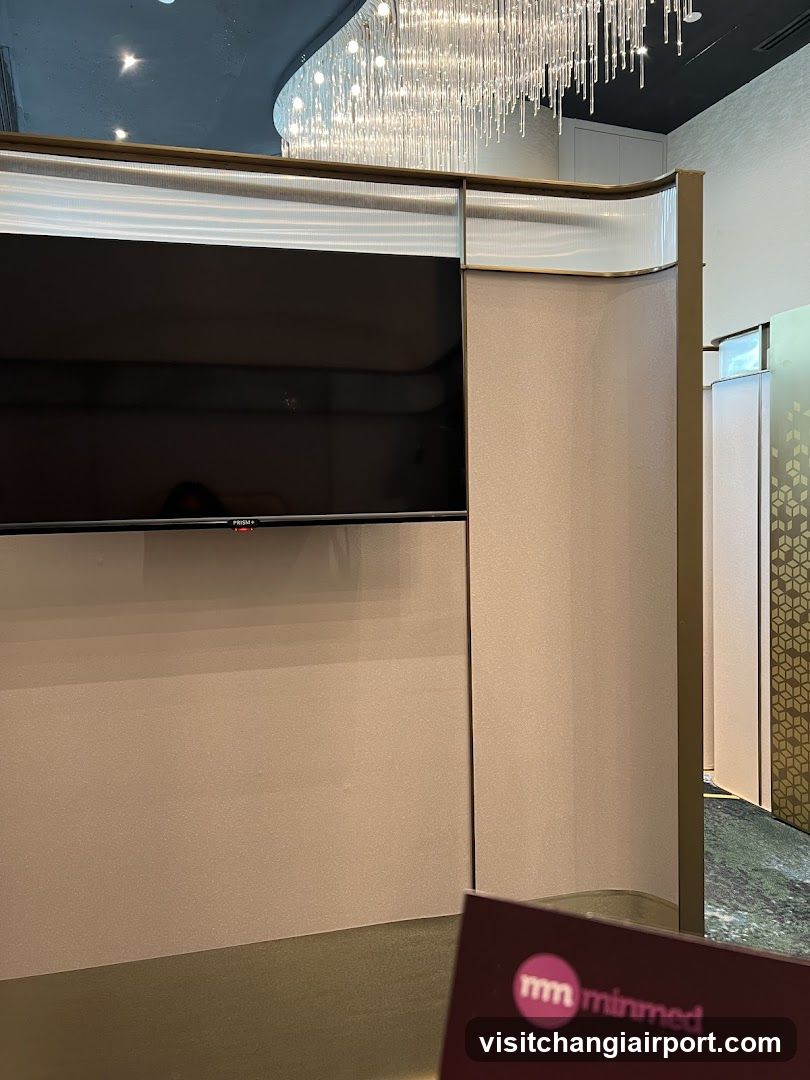 Interior Display with TV and Signage
