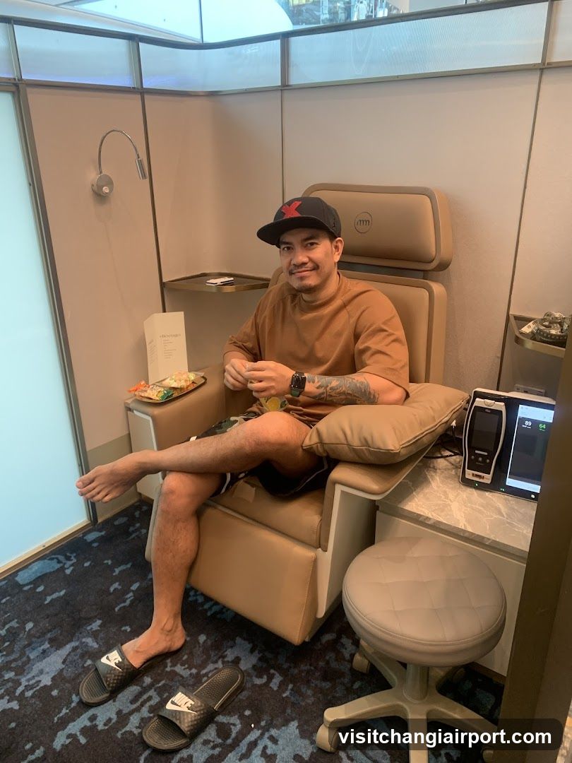 Man Relaxing in Lounge Chair