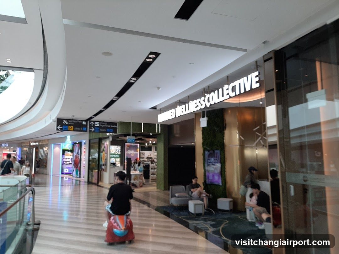 Shopping Mall Interior with Wellness Collective Storefront