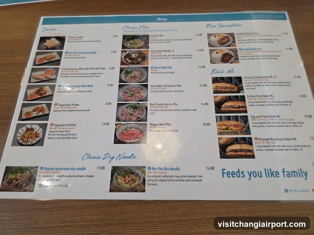 PHO PHO DINING MENU