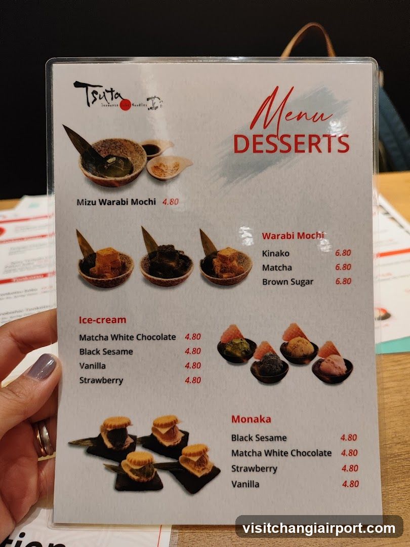 Tsuta Desserts Menu