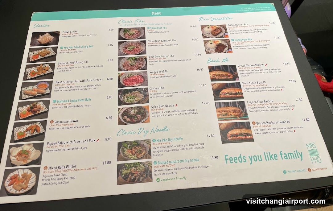MRS PHO Menu