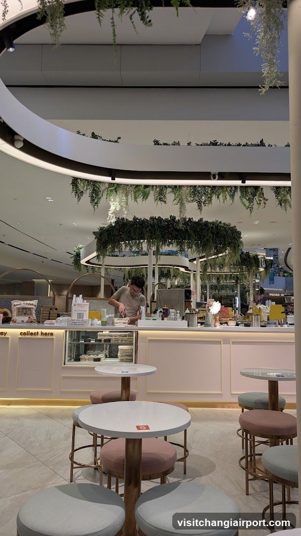 Interior of a modern cafe or food court