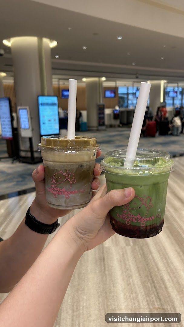 Creamie Sippies Drinks at Airport Terminal