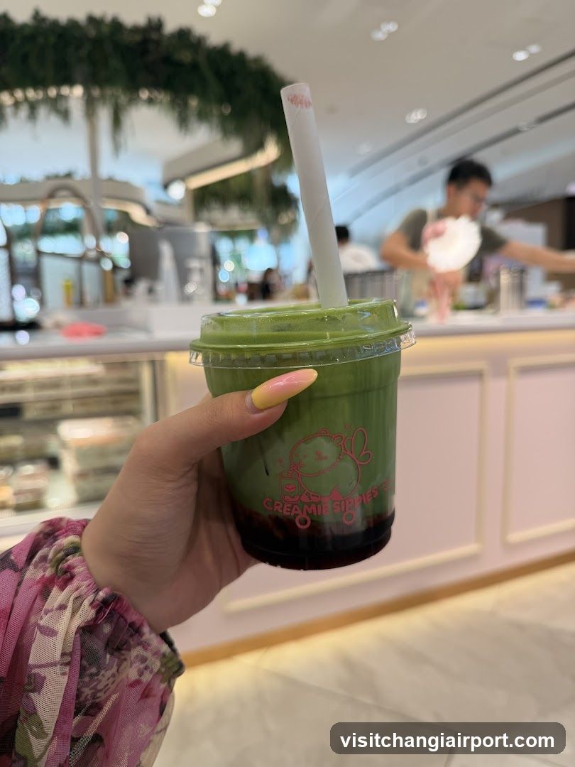 Matcha Drink at Creamie Sip Sips