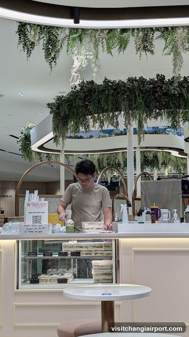 Cafe Interior with Staff Preparing Food