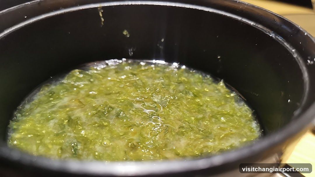 Green Soup in Pot