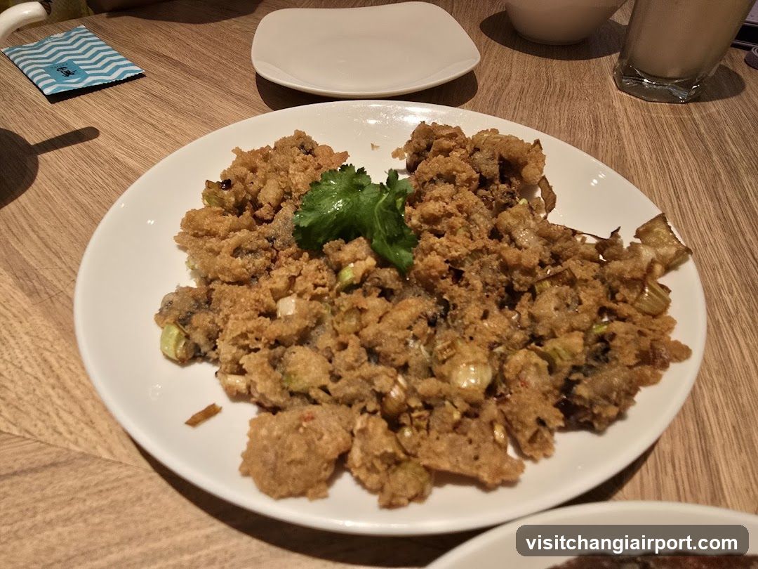 Fried Crispy Dish with Cilantro Garnish