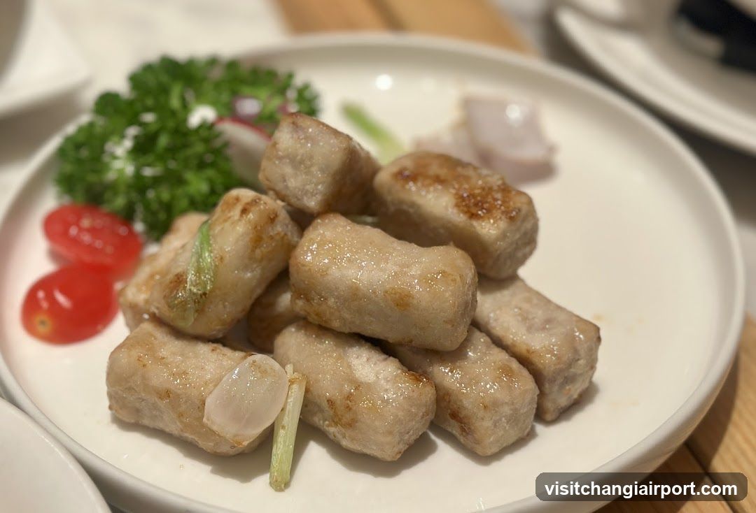 Fried Pork Cubes with Garnish