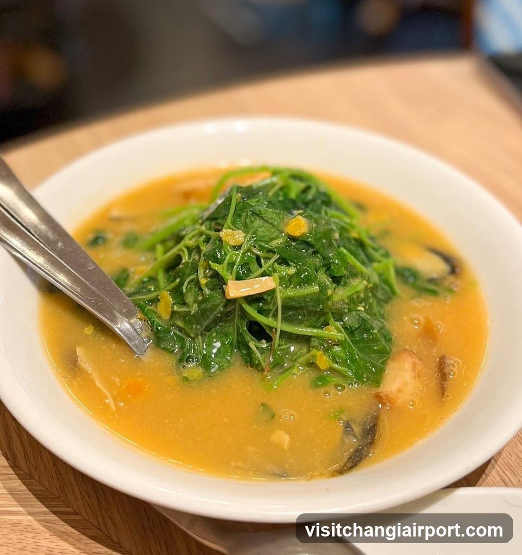 Bowl of Soup with Greens