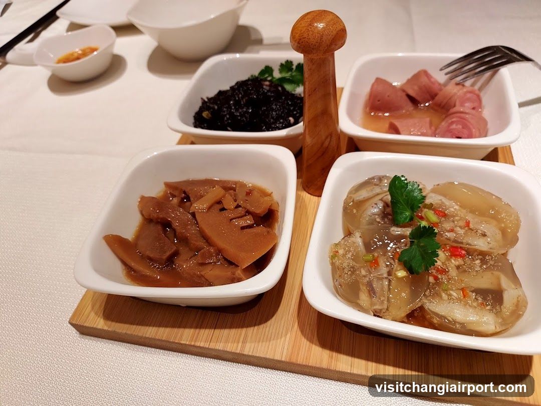 Assorted Cold Appetizers on Wooden Tray