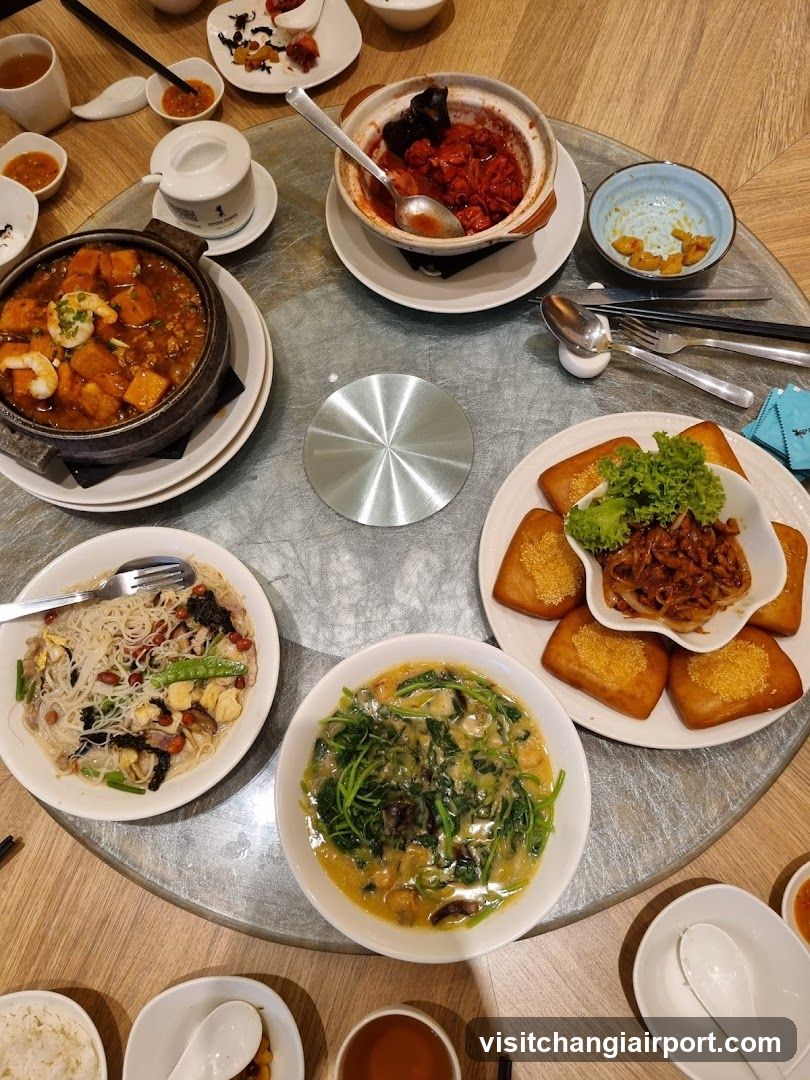 Dining Table with Chinese Cuisine