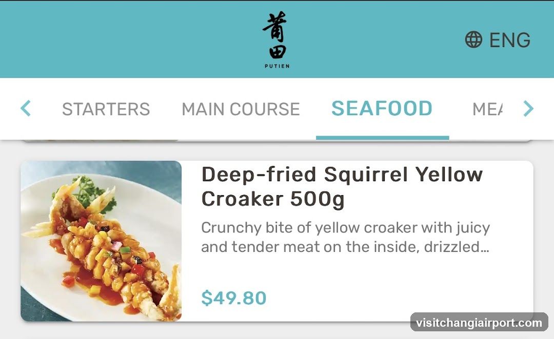 Seafood Menu Item