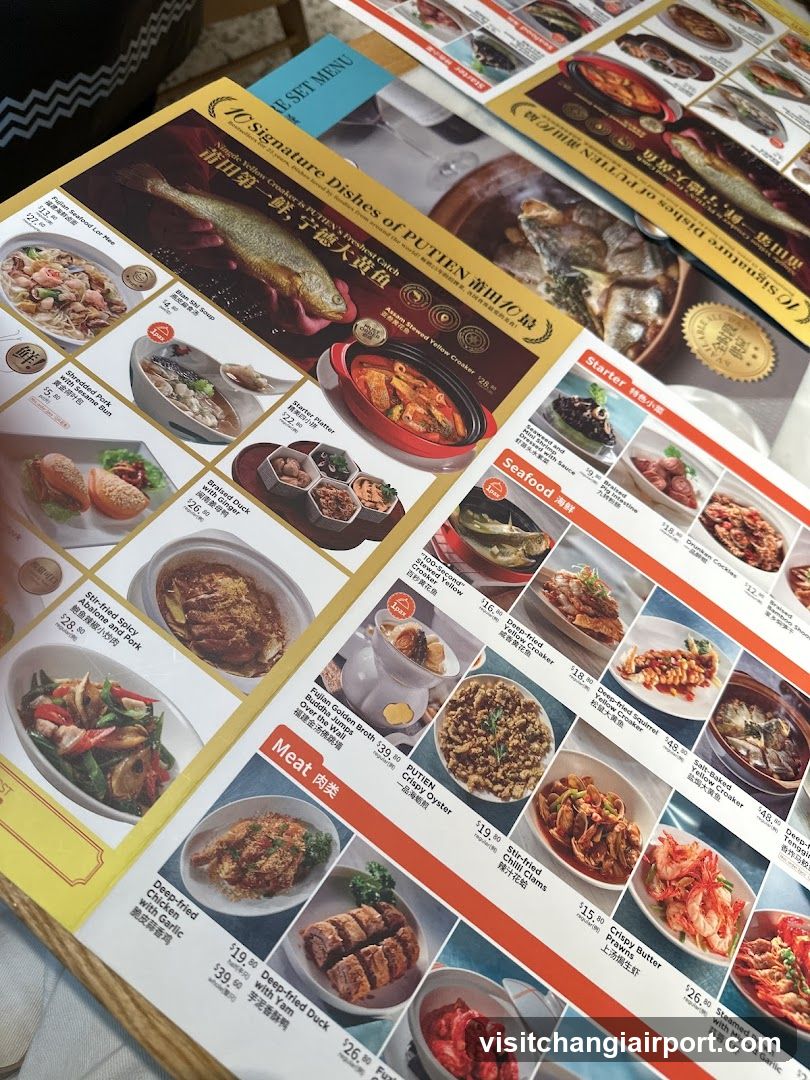 Putien Restaurant Menu