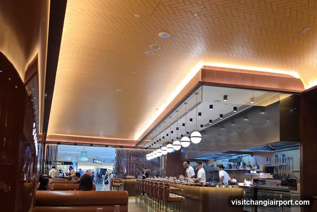Restaurant Interior with Open Kitchen