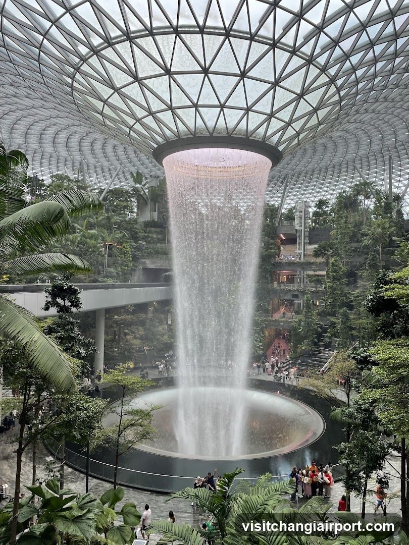 The Jewel Changi Indoor Waterfall
