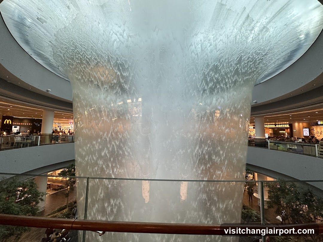 Indoor Waterfall Feature in Shopping Mall