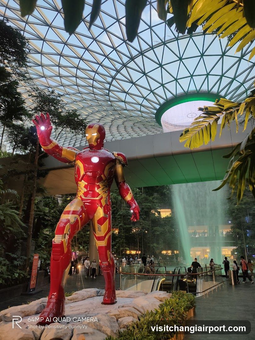 Iron Man Statue in Indoor Garden