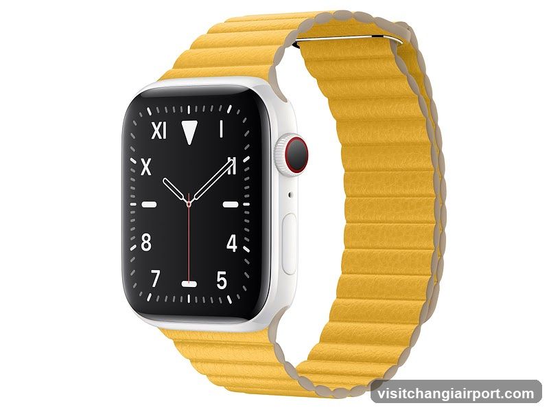 Apple Watch with Yellow Band