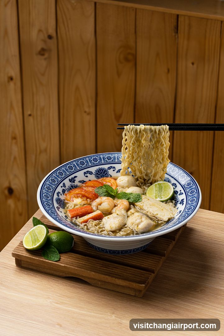 Noodle Bowl with Chopsticks