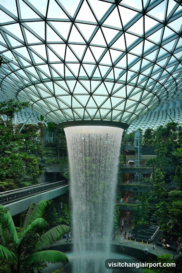 The Jewel Changi Indoor Waterfall