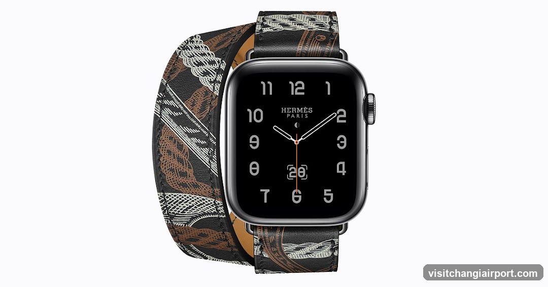Hermes Apple Watch with Patterned Strap