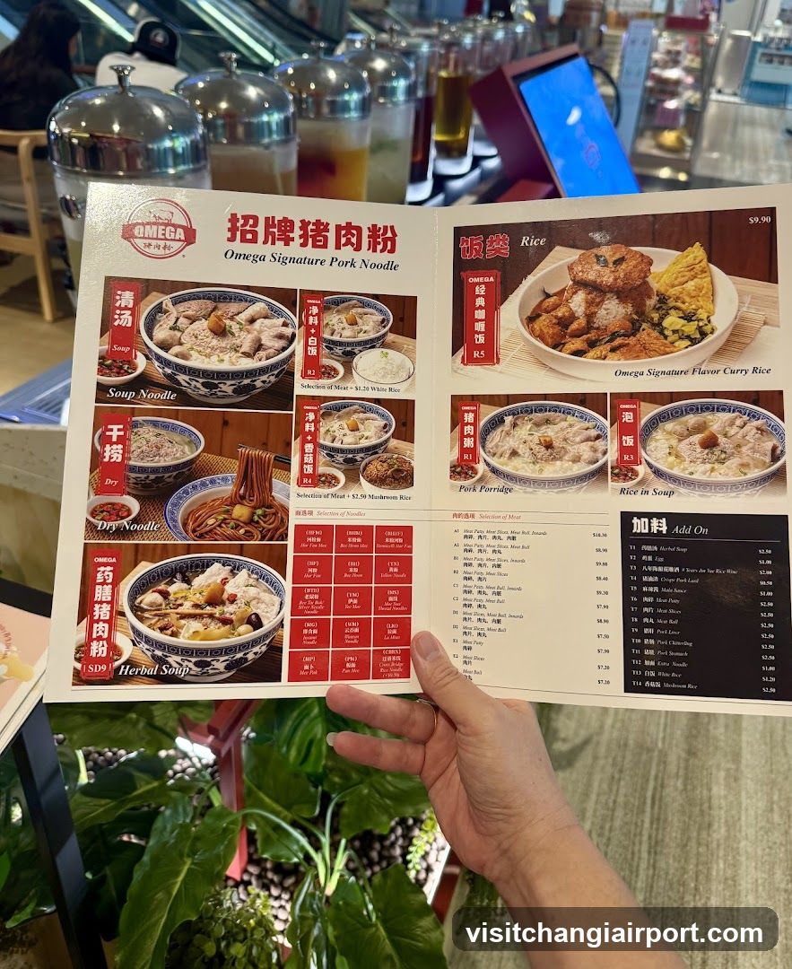 Omega Signature Pork Noodle Menu