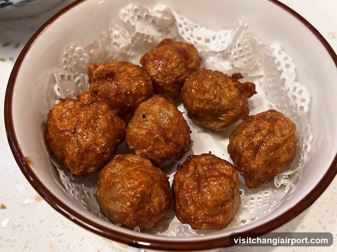 Fried Meatballs in Bowl