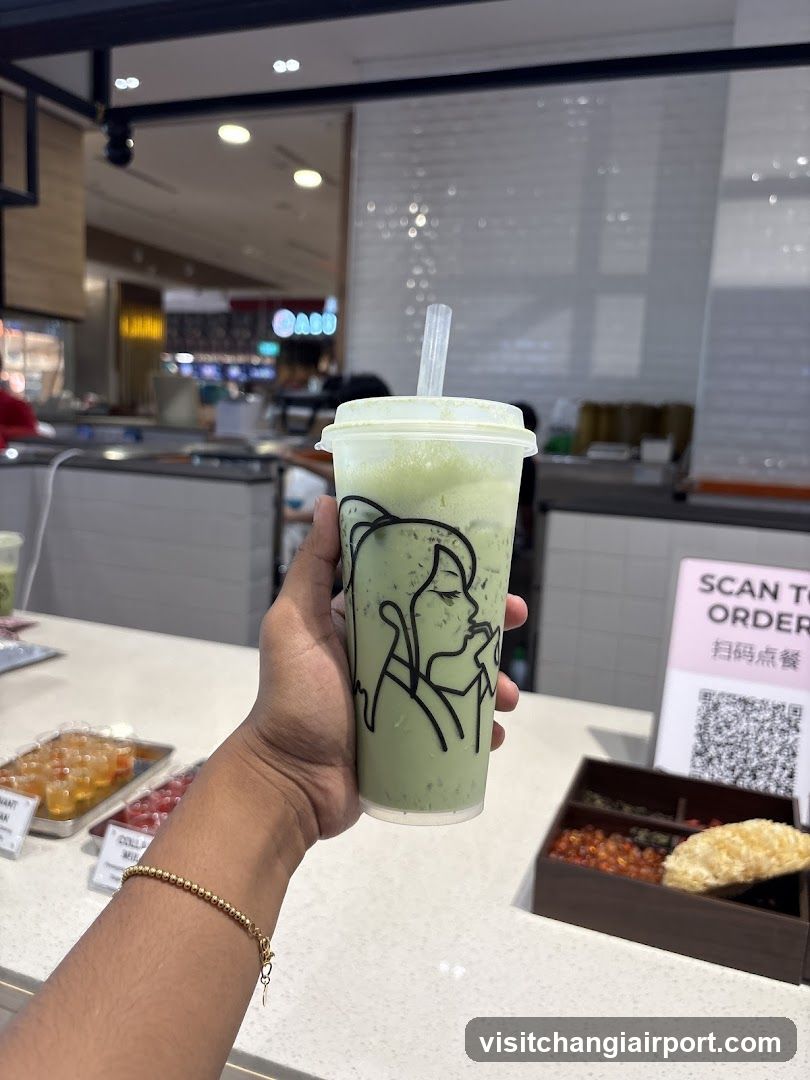 Matcha Drink at Food Court