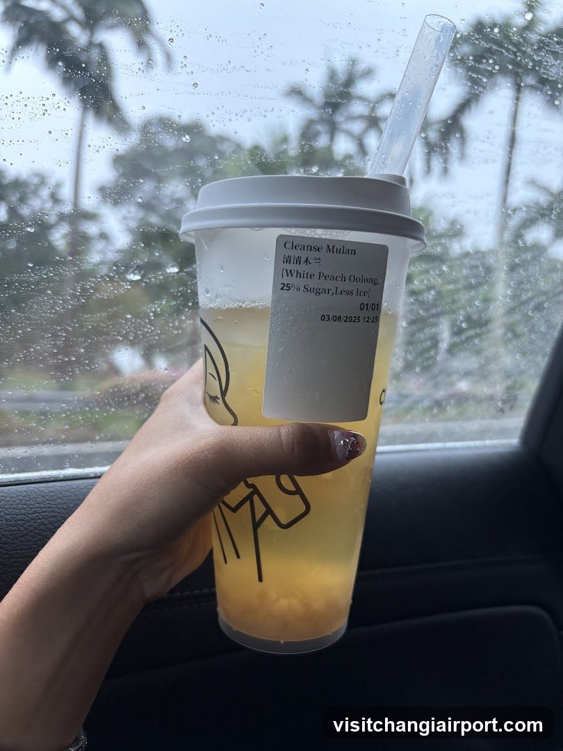 Drink in car during rain