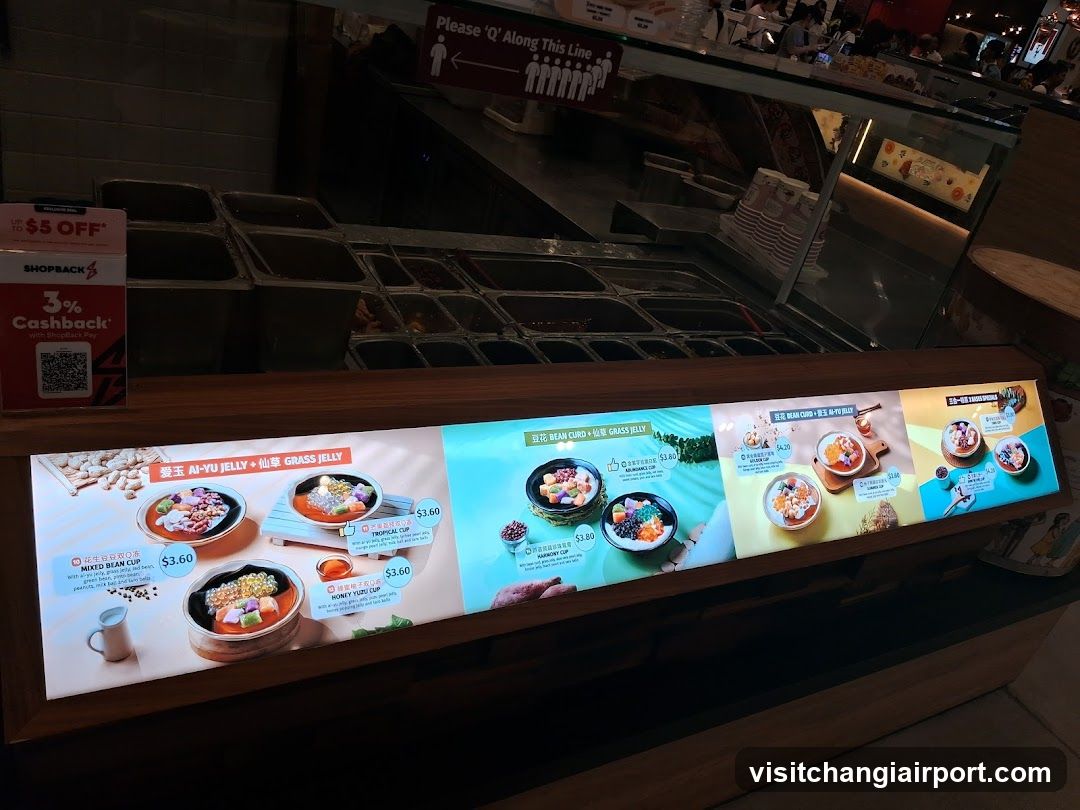Grass Jelly Menu Display