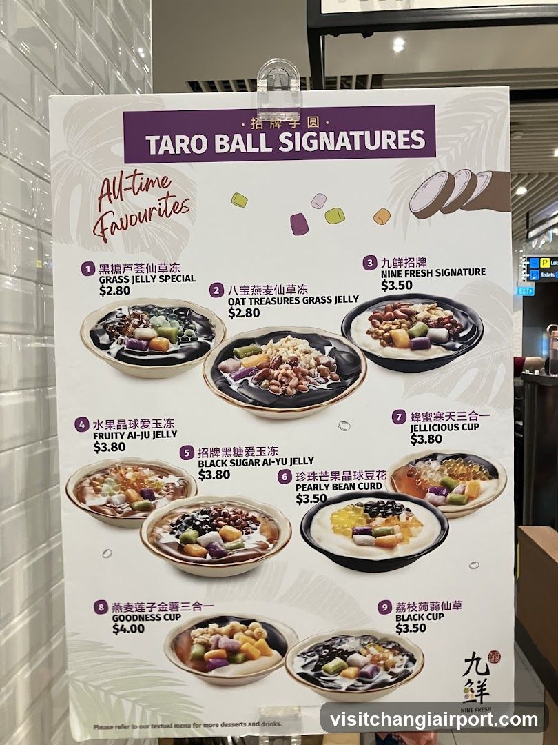 Taro Ball Signatures Menu Board