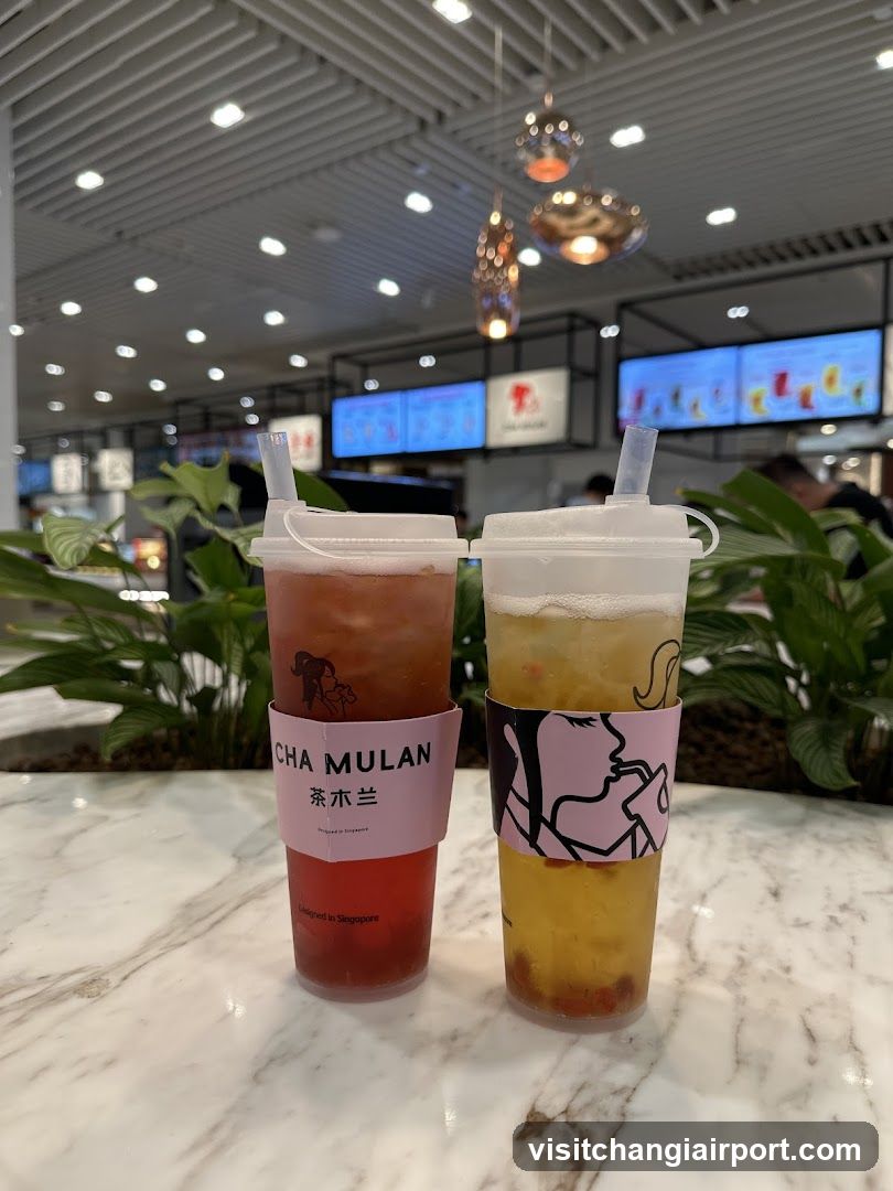 Cha Mulan Drinks in Airport Food Court