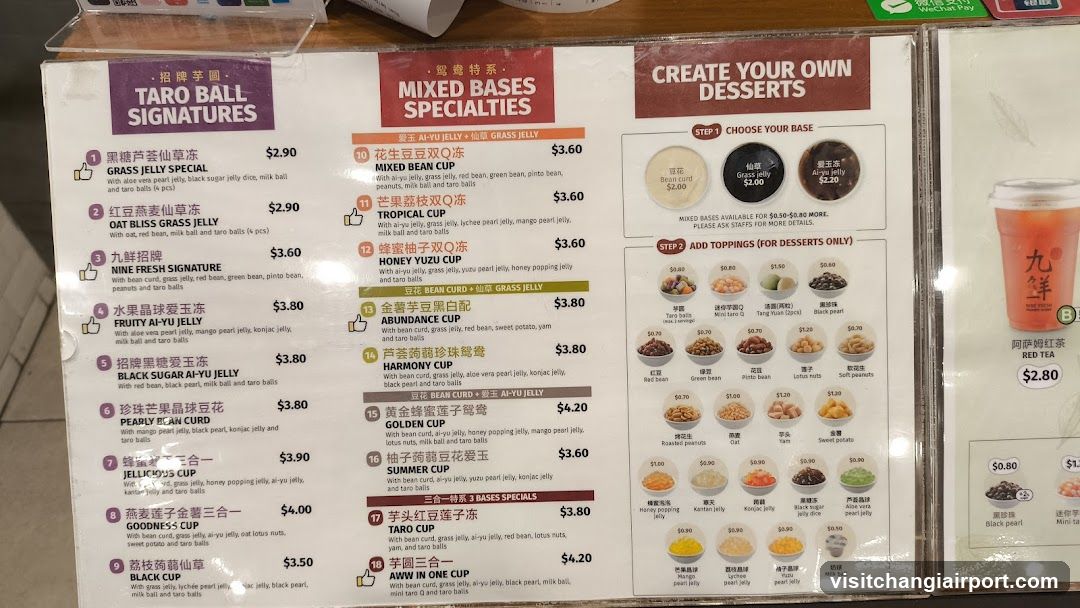 Taro Ball Menu Board
