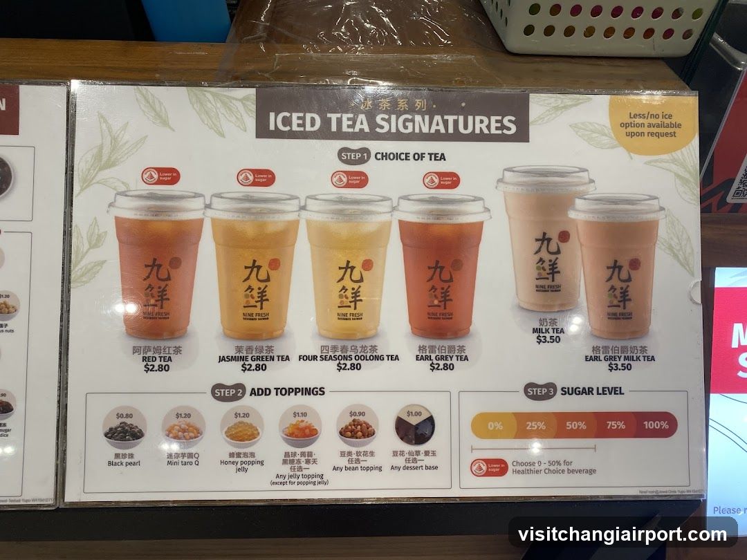 Iced Tea Signatures Menu Board