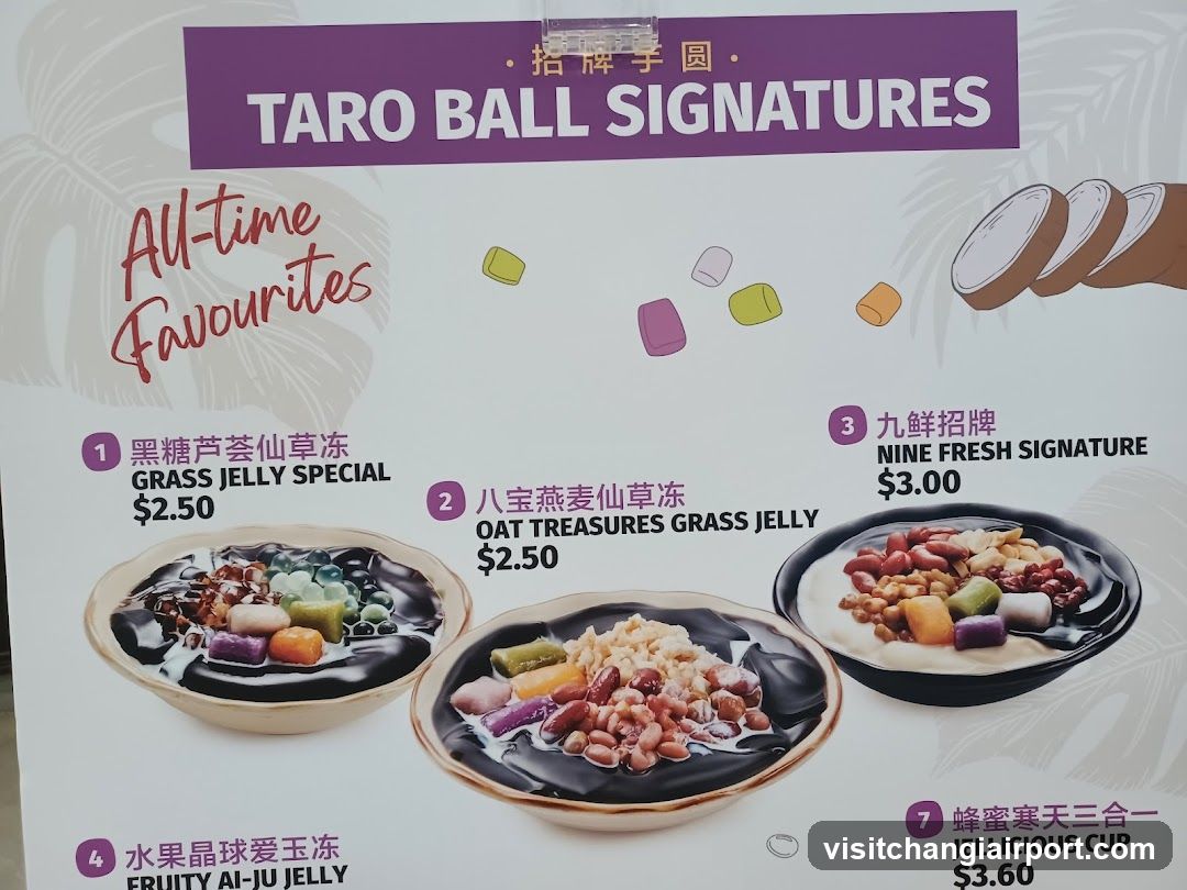 Taro Ball Signatures Menu Board