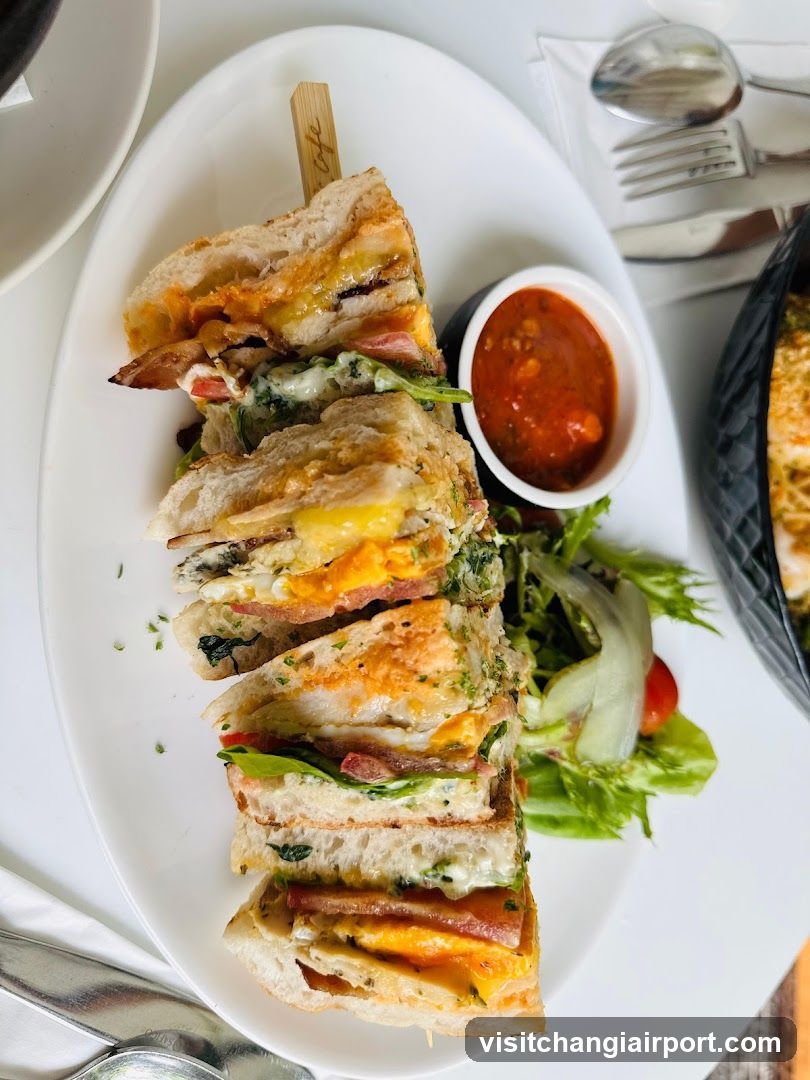 Club Sandwich with Side Salad and Dip