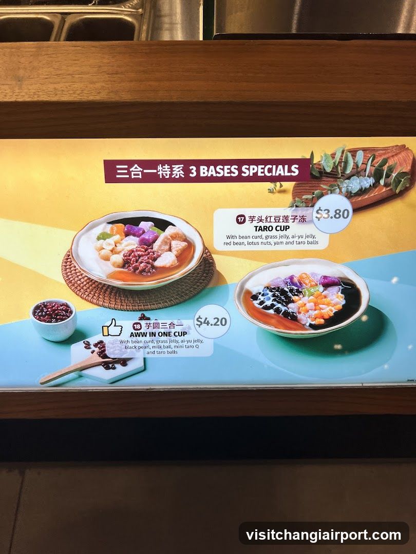 3 Bases Specials Menu Display