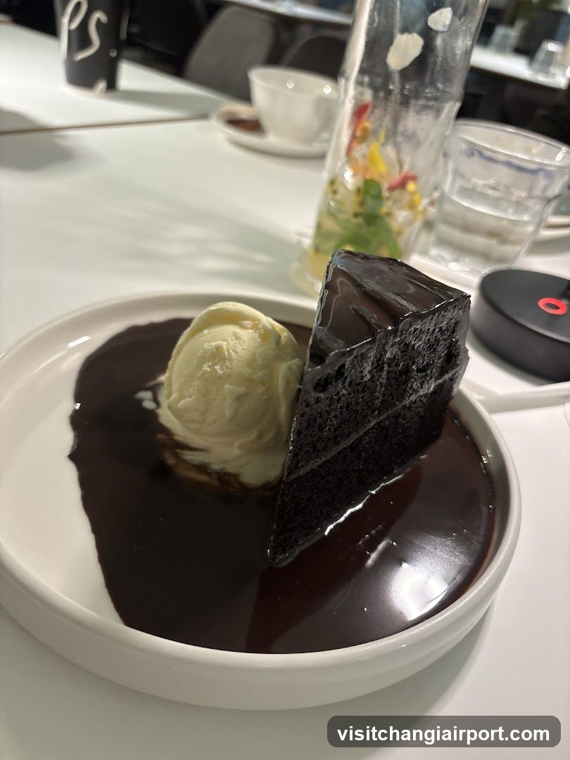 Chocolate Cake with Ice Cream